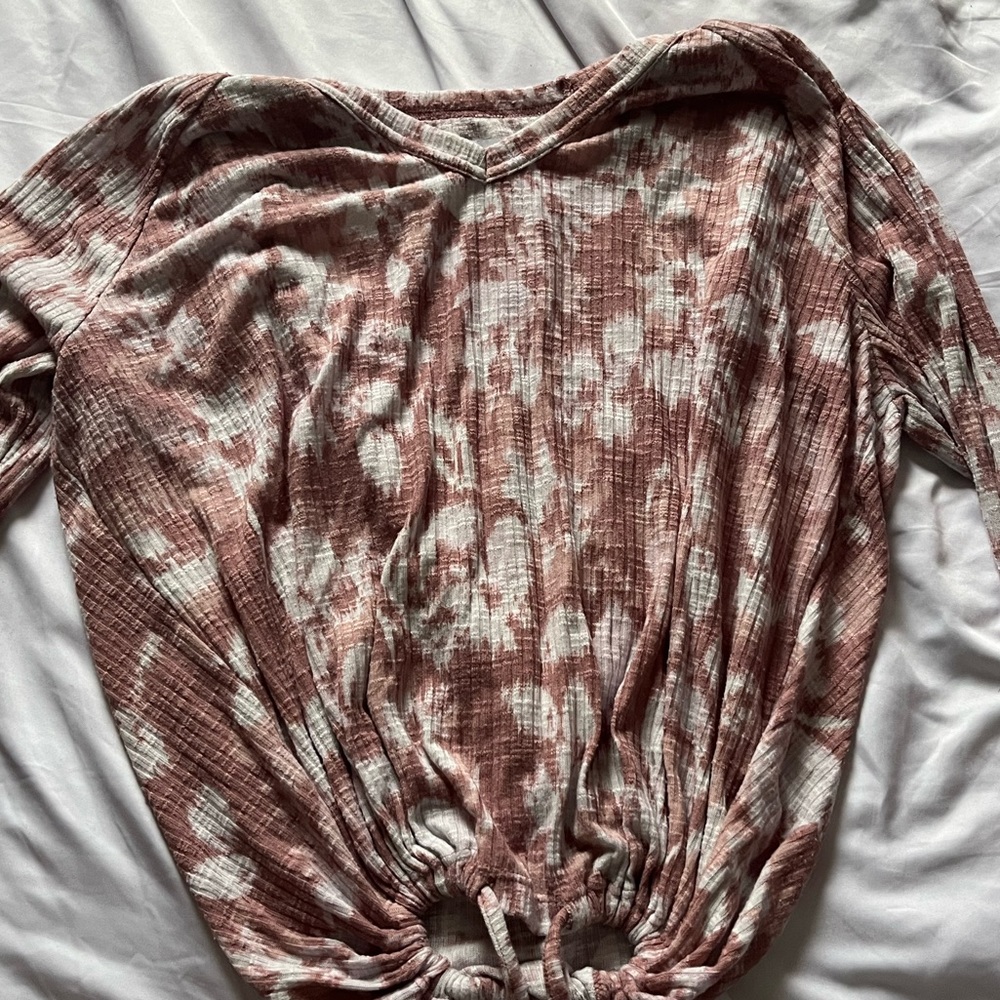 Pinkish Orange flowy shirt, Size Medium, SONOMA